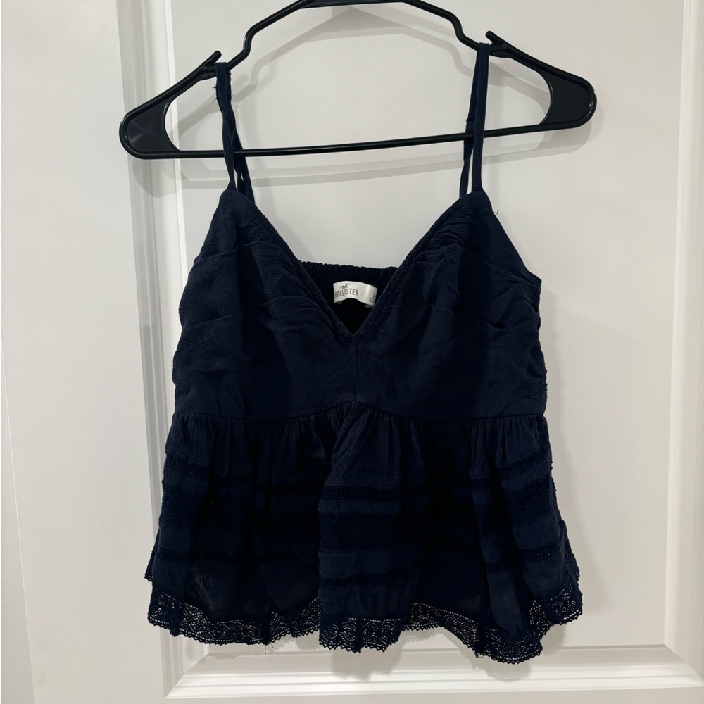 Women’s Navy cropped tank top